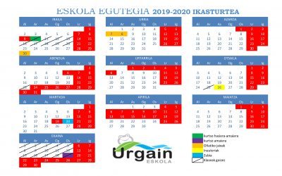 2019/20 IKASTURTEKO EGUTEGIA